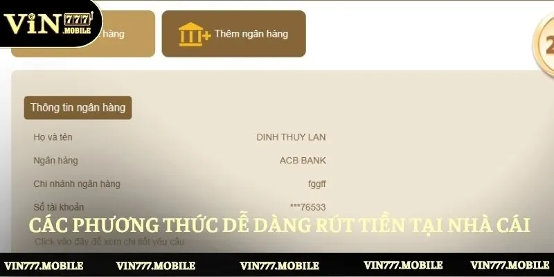 Các phương thức dễ dàng rút tiền tại nhà cái hiện nay