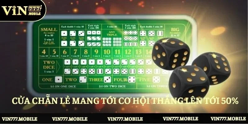 Cửa chẵn lẻ giúp mang tới cơ hội thắng lên tới 50%
