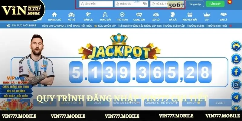 Quy trình đăng nhập Vin777 chi tiết 