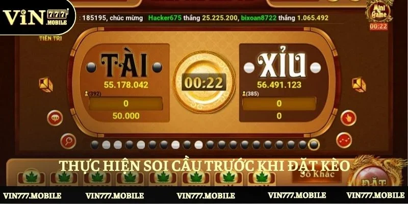 Thực hiện soi cầu trước khi đặt kèo ở hệ thống VIN777